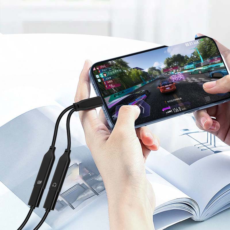 2-IN-1 TYPE CM to TYPE CF COMBO for PD Charging and AUX Adapter Cable - Audio Cable or Adapter - flitop.net
