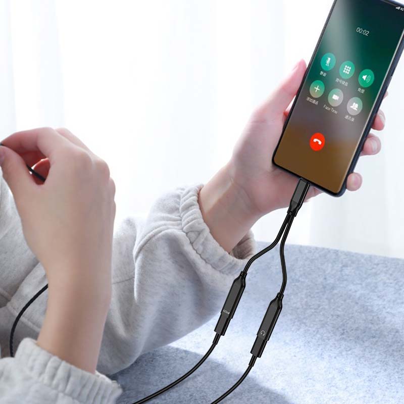 2-IN-1 TYPE CM to TYPE CF COMBO for PD Charging and AUX Adapter Cable - Audio Cable or Adapter - flitop.net