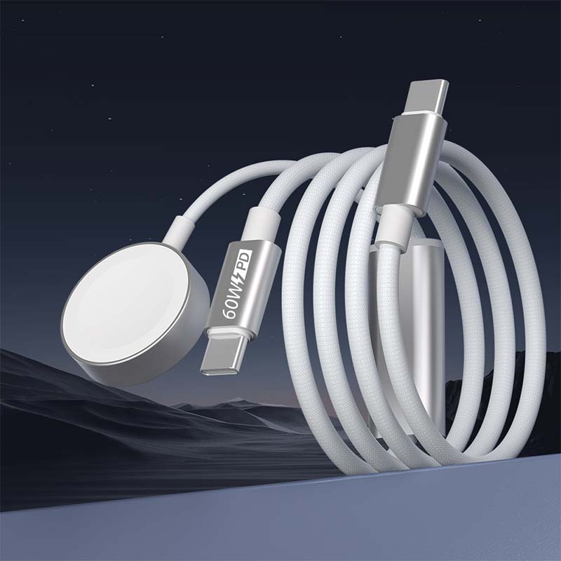 2-in-1 Type-C to Type-C & Watch Fast Charging Data Cable - MULTIHEAD CABLE - flitop.net