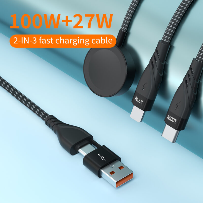 CYCLONE Serie 2-IN-3 Multi-function PD Quick Charging Cable - IPHONE CABLE - flitop.net