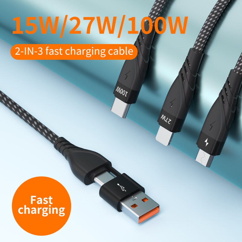 CYCLONE Serie 2-IN-3 Multi-function PD Quick Charging Cable</trp-post-containe...