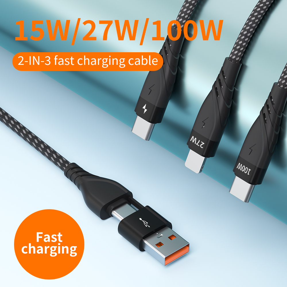 CYCLONE Serie 2-IN-3 Multi-function PD Quick Charging Cable</trp-post-containe...