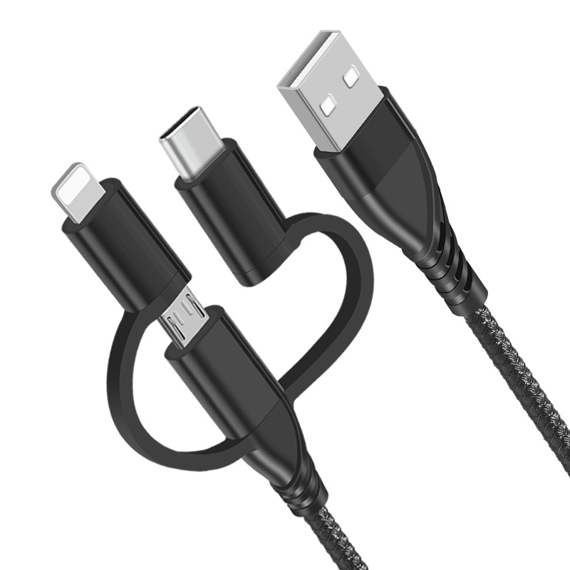 CYCLONE Serie 3 in 1 Armature braid universal USB Data Cable - IPHONE CABLE - flitop.net
