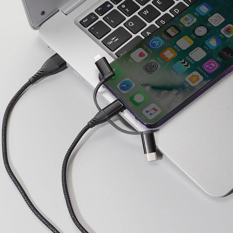 CYCLONE Serie 3 in 1 Armature braid universal USB Data Cable - IPHONE CABLE - flitop.net
