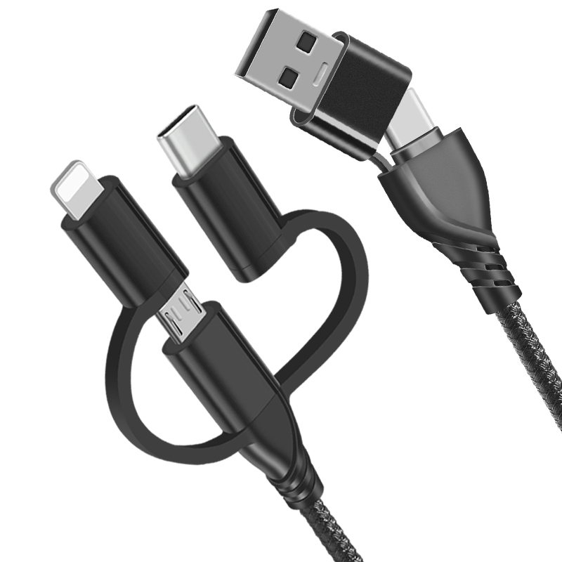 CYCLONE Serie 5 in 1 Armature braid universal USB Data Cable - IPHONE CABLE - flitop.net