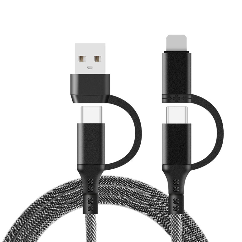 4-IN-1 fishnet braided PD Quick Charging Cable - IPHONE CABLE - flitop.net