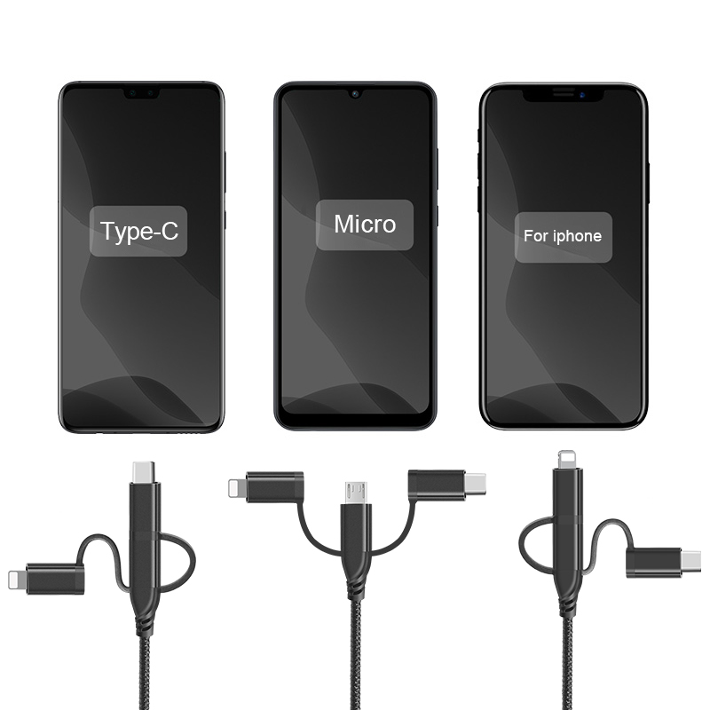 CYCLONE Serie 5 in 1 Armature braid universal USB Data Cable - IPHONE CABLE - flitop.net