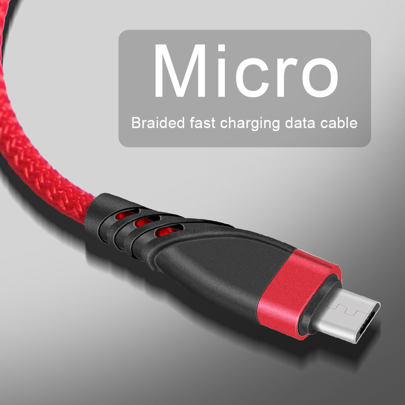 CYCLONE Serie Nylon braid USB A male to Micro B male cable - MICRO CABLE - flitop.net