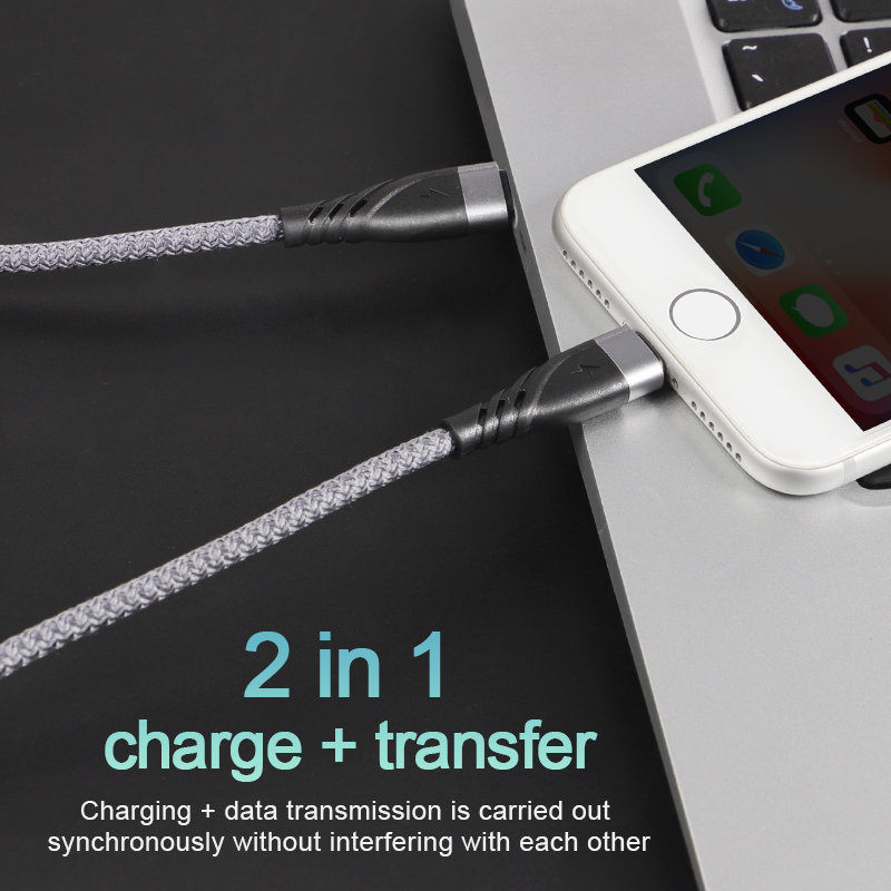 CYCLONE Serie Nylon braid TYPE C male to Lightning 8 PIN PD Fast Charging usb cable - IPHONE CABLE - flitop.net