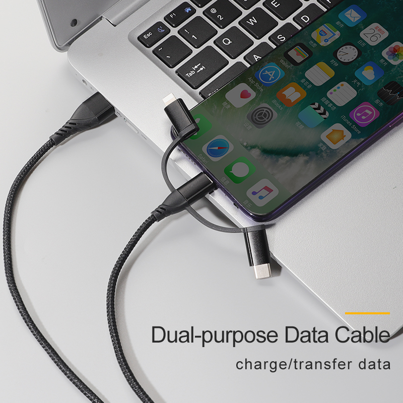 CYCLONE Serie 5 in 1 Armature braid universal USB Data Cable - IPHONE CABLE - flitop.net