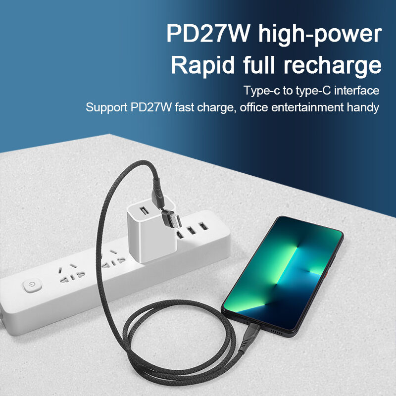 CYCLONE Serie 2-in-1-armatuur met gevlochten kabel, TYPE CM+USB-naar-Lightning 8-pins-adapter ...