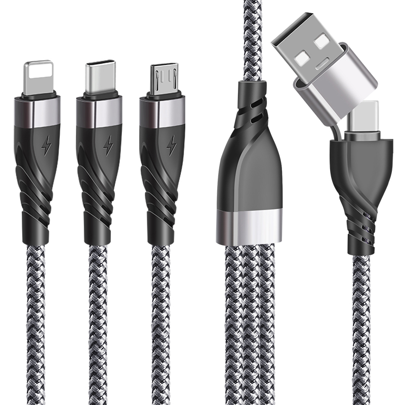 Cable de carga USB universal con trenzado de armadura «CYCLONE Serie 2 en 3»</trp-post-con...