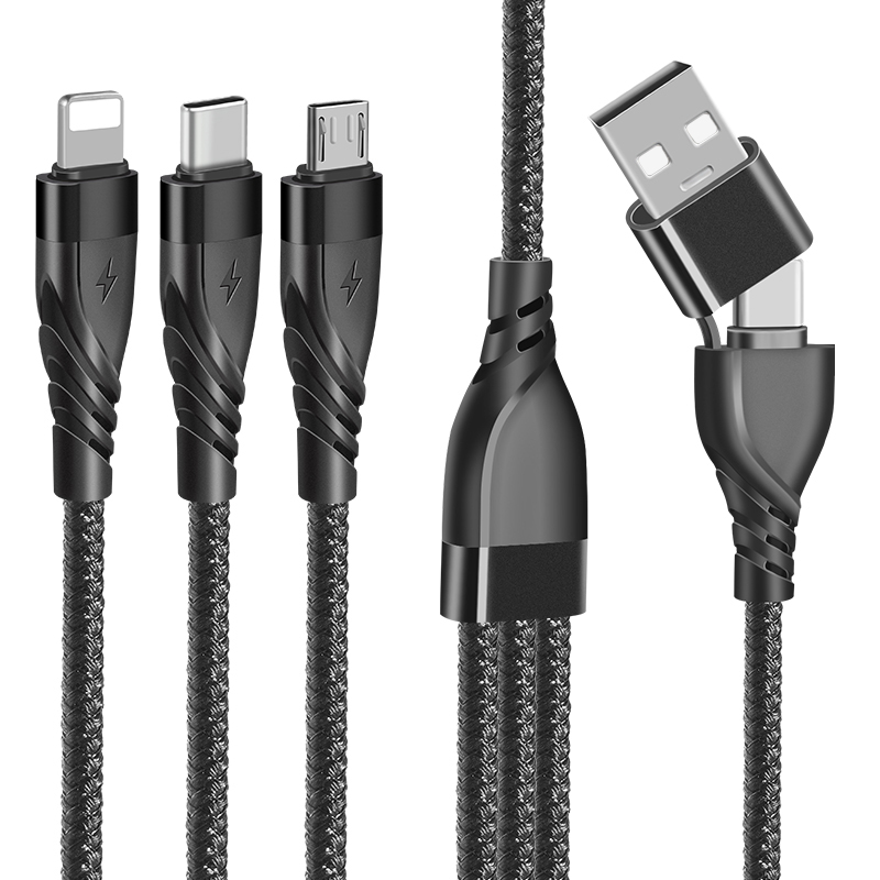 Cable de carga USB universal con trenzado de armadura «CYCLONE Serie 2 en 3»</trp-post-con...